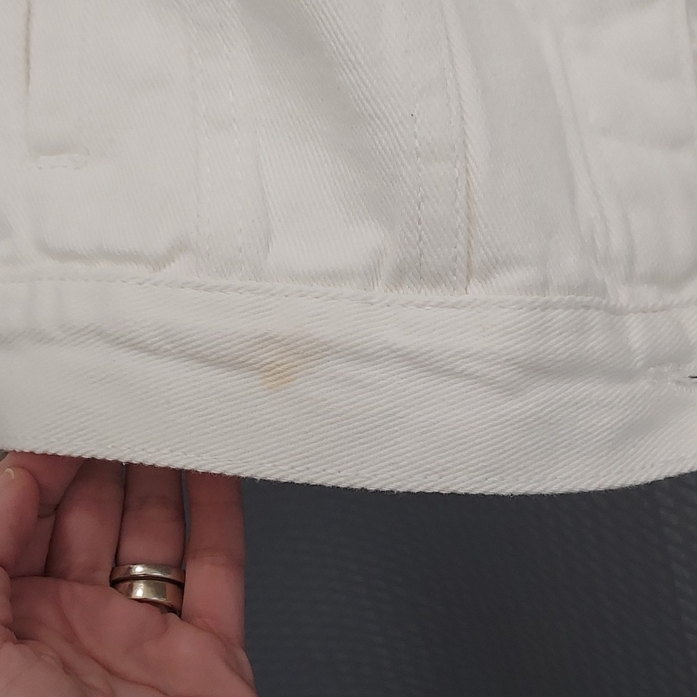 Bride-to-be Pearl-Embellished Cream Denim Jacket - Picture 7 of 8